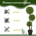 Miniatyrbillede 6 af 11: Rootz Artificial Boxwood Plant - Faux Greenery - Realistic Decor - Always Fresh - 115 cm H X 19,5 cm Ø Pot