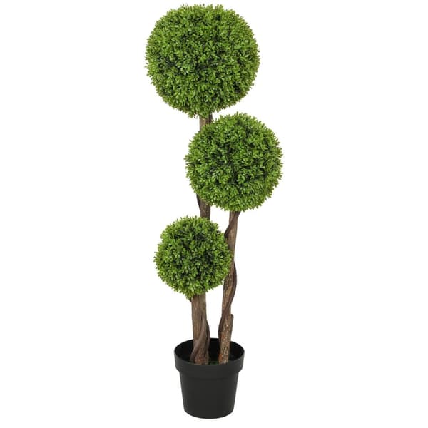 Rootz Artificial Boxwood Plant - Faux Greenery - Realistic Decor - Always Fresh - 115 cm H X 19,5 cm Ø Pot