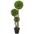Miniatyrbillede 1 af 11: Rootz Artificial Boxwood Plant - Faux Greenery - Realistic Decor - Always Fresh - 115 cm H X 19,5 cm Ø Pot