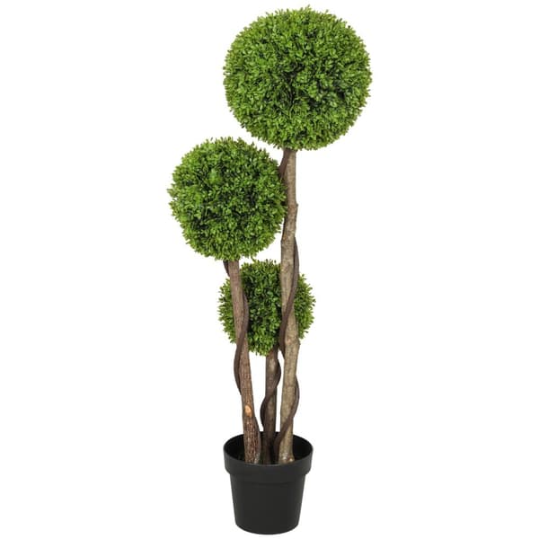 Rootz Artificial Boxwood Plant - Faux Greenery - Realistic Decor - Always Fresh - 115 cm H X 19,5 cm Ø Pot