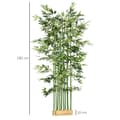 Miniatyrbillede 3 af 11: Rootz kunstig bambusplante - dekorativ plante - faux plante - ægte look - let pleje - 180 cm høj - gryde: 35L x 10W x 10H cm
