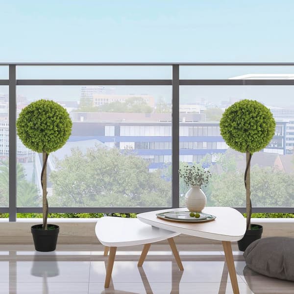 Rootz Artificial Eucalyptus Tree Set på 2 - faux planter - dekorative træer - Easy Care - 90 cm