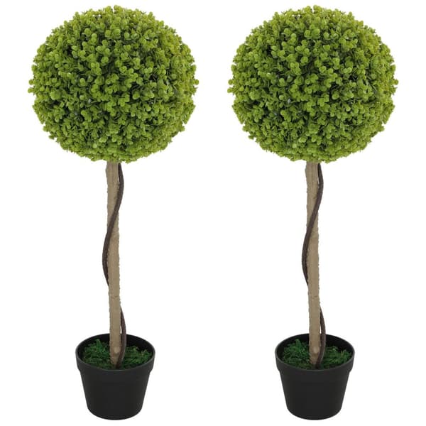 Rootz Artificial Eucalyptus Tree Set på 2 - faux planter - dekorative træer - Easy Care - 90 cm