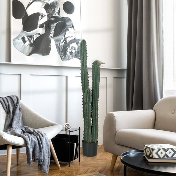 Rootz stor kunstig kaktus - realistisk plante - faux indretning - tilføjer elegance - Ø 18 x 120H cm