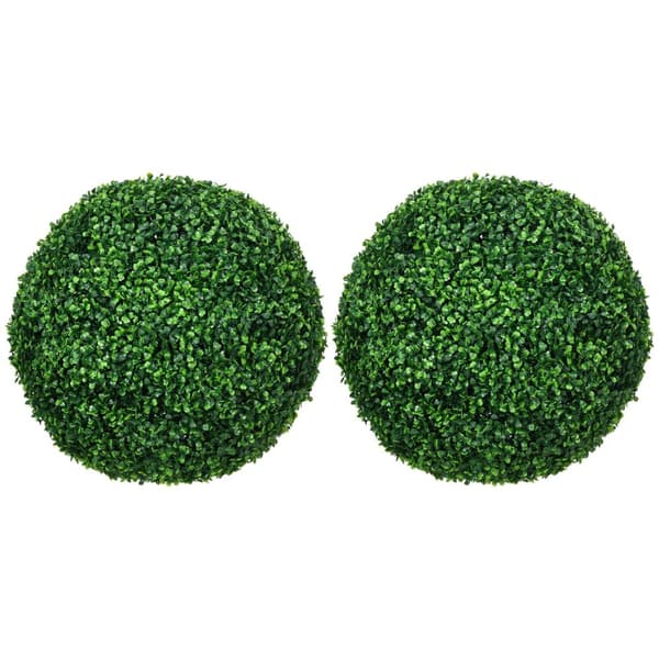 Rootz Sæt med 2 Boxwood Ball Artificial Plants - Faux Greenery - Dekorative grønne planter - UV -beskyttelse - Ø50cm