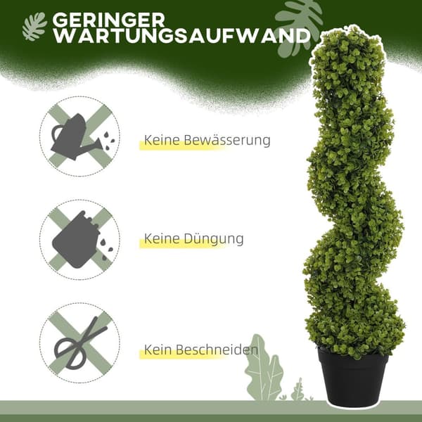 Rootz -sæt med 2 dekorative kunstige planter - falske planter - faux planter - UV -resistent - 90 cm