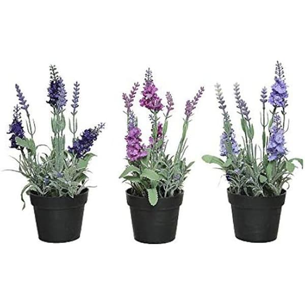 Dekorativ växt - KAEMINGK - 25 cm - PVC - Lavendel