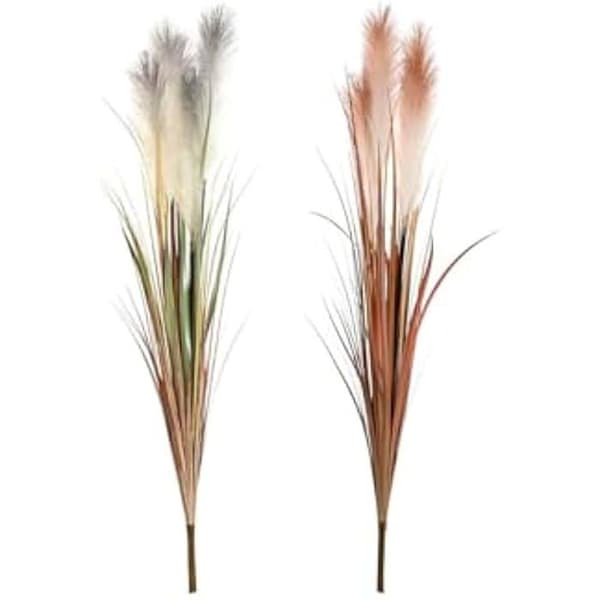 Dekorativ växt - HOME ESPRIT - Flerfärgad - 15 x 15 x 106 cm - PVC - 2 enheter