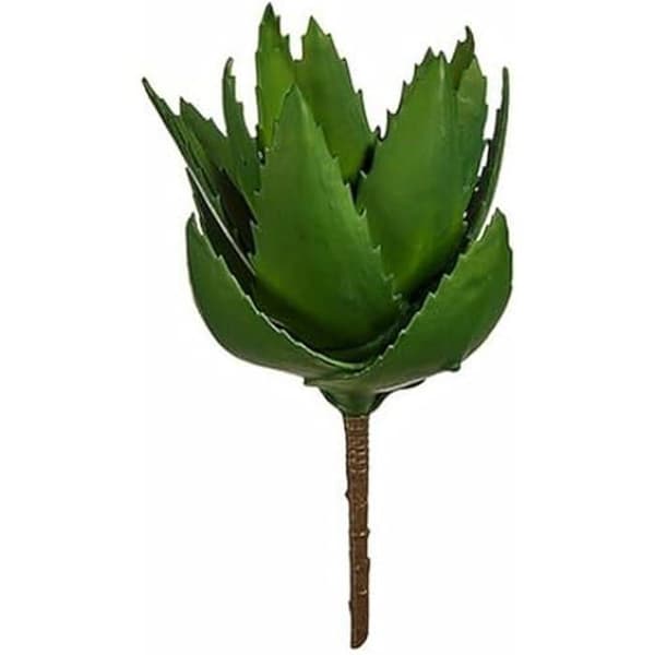 Dekorativ växt - IBERGARDEN - Aloe Vera - 13 x 24,5 x 14 cm - Plast - Set med 6 enheter