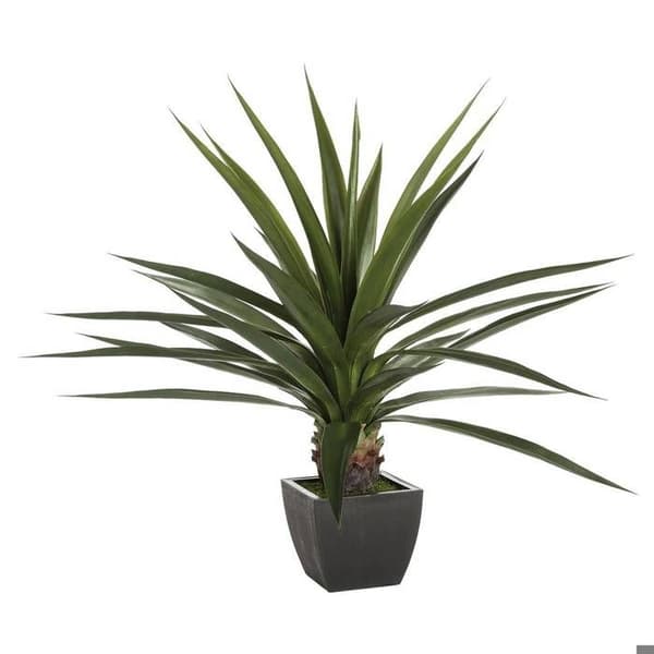 Konstgjord grön växt - H. 130 cm - Grå