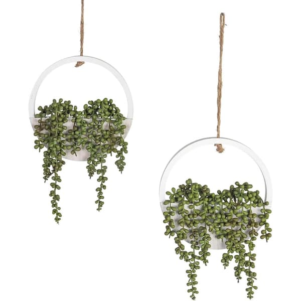 Kunstig hængende saftig plante, livagtigt design, nem at hænge op,2 stk