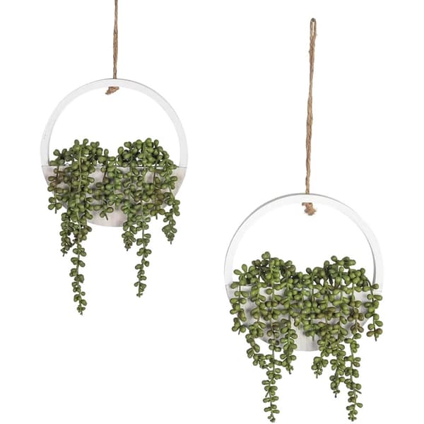 Kunstig hængende saftig plante, livagtigt design, nem at hænge op,2 stk