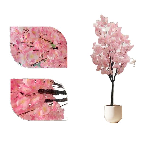 Kirsebærblomsttræ, pink farve, lav vedligeholdelse,Lyserød, 4XL