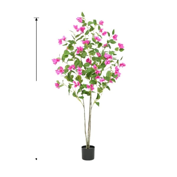 Kunstig Bougainvillea Træ, Livagtige Silke Blade, Perfekt til Hjemmedekoration,1,8m