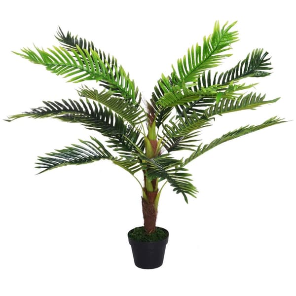 Rootz Artificial Palm Tree - Fake Tree - Plast Tree - Realistic Look - 125cm x 120 cm x 123 cm