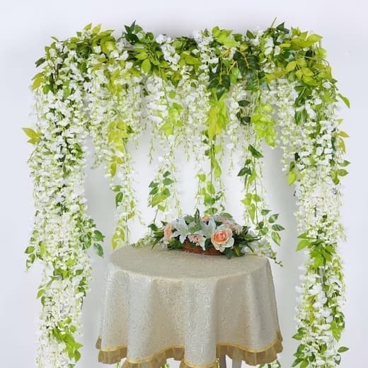 Konstgjord murgröna krans Imitationsblomkrans lämplig för hem, trädgård, utomhus och bröllop