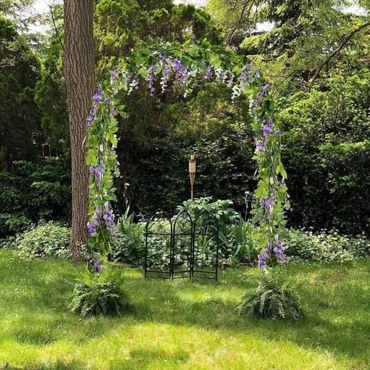 Konstgjord murgröna krans Imitationsblomkrans lämplig för hem, trädgård, utomhus och bröllop