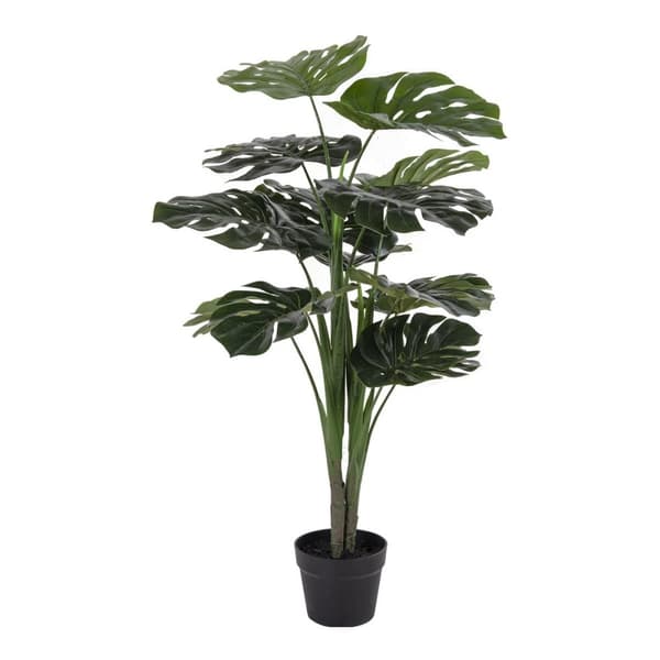 Rootz Artificial Montera Plant - Faux Greenery - Dekorativ tropisk grön - inget underhåll - 17 cm x 18 cm x 90 cm