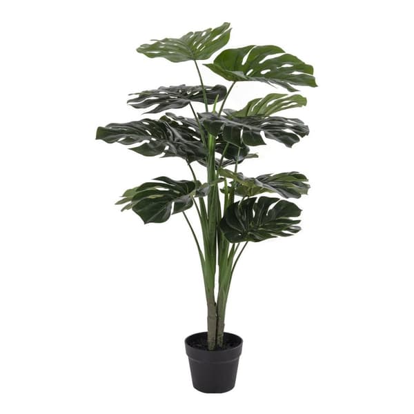 Rootz Artificial Montera Plant - Faux Greenery - Dekorativ tropisk grön - inget underhåll - 17 cm x 18 cm x 90 cm