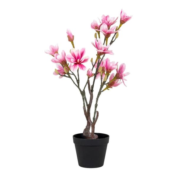 Rootzin keinotekoinen magnoliapuu - Faux Magnolia - jäljitelmäkasvi - ylläpitää kukkakauneutta - 74 cm x 30cm x 40cm