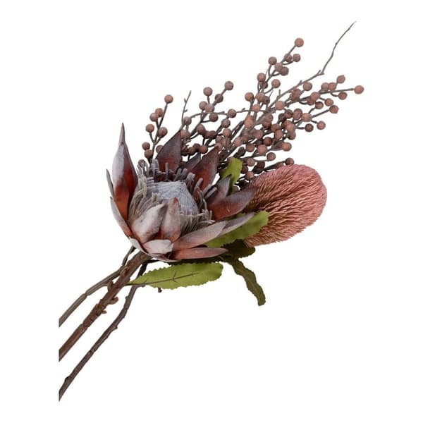 Rootz King Protea Bouquet - Artificial Flowers - Faux Rose Mix - 75 cm höjd - Plast - Fantastisk blommig inredning