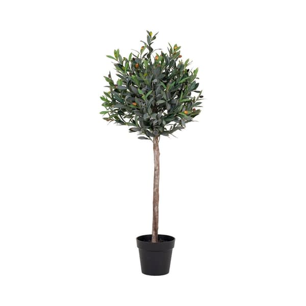 Oliventræ kunstig plante H120 cm grønn.