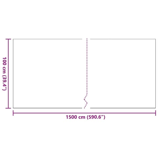 vidaXL Kunstgress Svart 1x15 m 40 mm