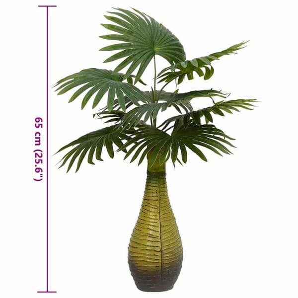vidaXL kunstig palmeplante 9 blade 65 cm grøn