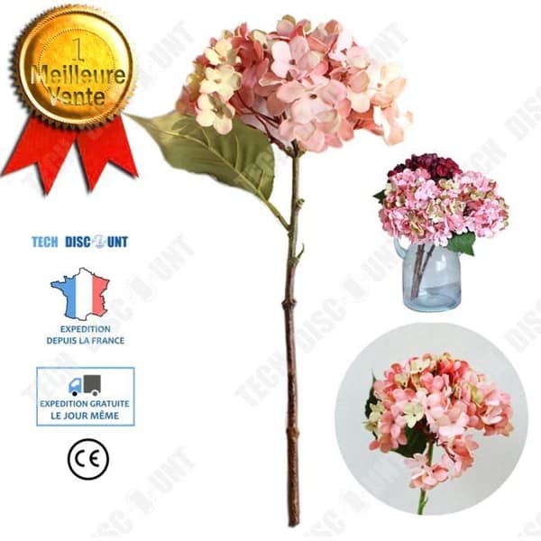 TD® konstgjord hortensia torr ros deco dekoration blomma konstgjord växt bröllop hem födelsedag flicka rum dekoration