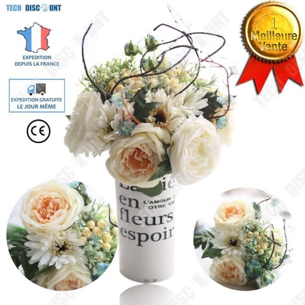 TD® Permanent Evig konstgjord blombukett Dekoration Bröllop Hem Födelsedag Vardagsrum Present Gerbera Skönhet inomhus