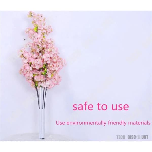 TD® Konstgjord körsbärsrosa trädkruka Bröllopsblomma Torr plastgren utomhus heminredning Födelsedag japansk växt