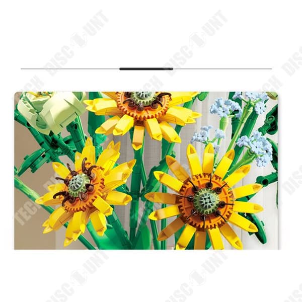 TD® gör-det-själv-blockbukett Unik konstgjord blomma Solros kreativt arrangemang gör-det-själv-aktivitet för vuxna