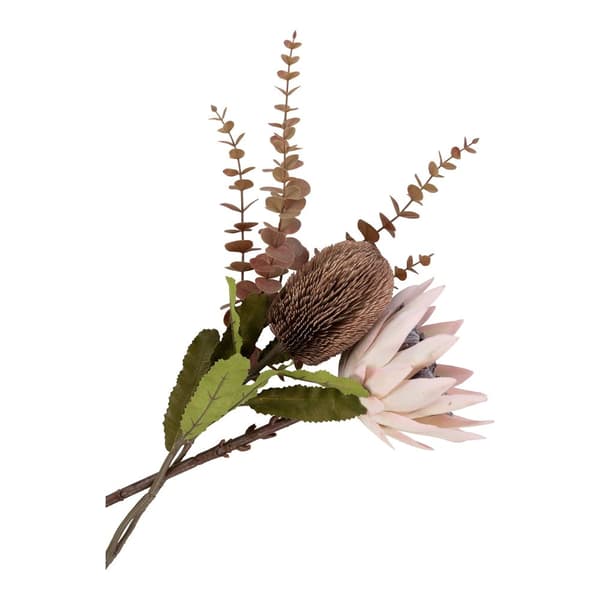 Konstgjorda blommor, kung protea bukett, 65 cm, bordeaux