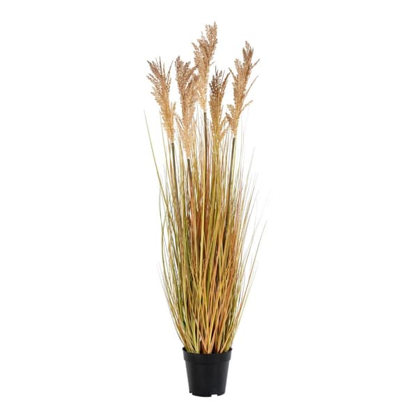 Plante, Kunstig Sorghum Græs, 35x30x110 cm, Naturlig