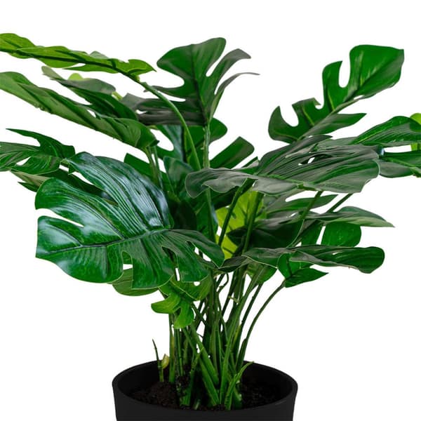Monstera kunstig plante H45 cm grønn.