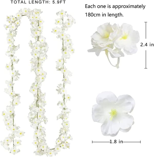 Konstgjorda Körsbärsblommor 1/3/12 St 180 cm Flera färger att välja mellan