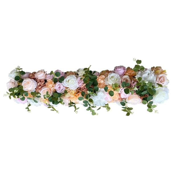 Kunstig Blomster Vinstok, Pink Hvid Farve, Ideel til Bryllupsdekoration,Lyserød Hvid