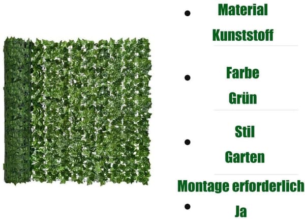 Konstgjord murgröna för trädgårdsstaket – integritetsskydd, vindskydd och ljudisolering för utomhusbruk
