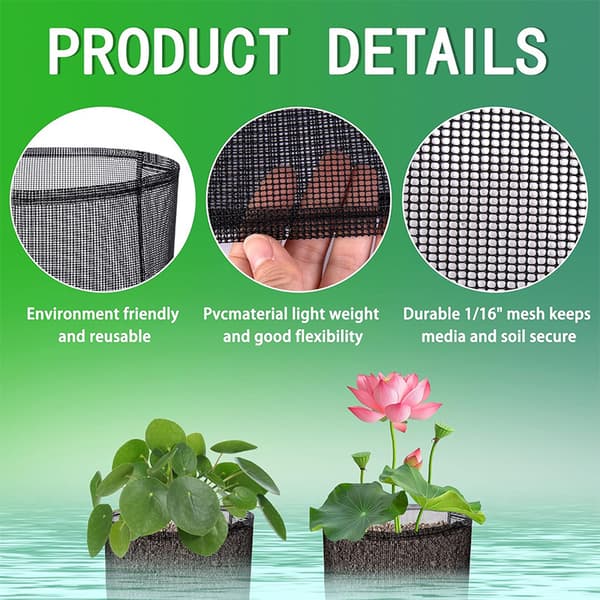 INF Mesh Aquatic Plant Pot - Sett med 4 for Vannhager Square