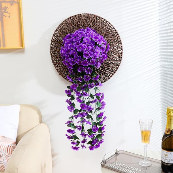 Keinotekoinen Wisteria-seppele ja ulkokoristeet - 4 nippua