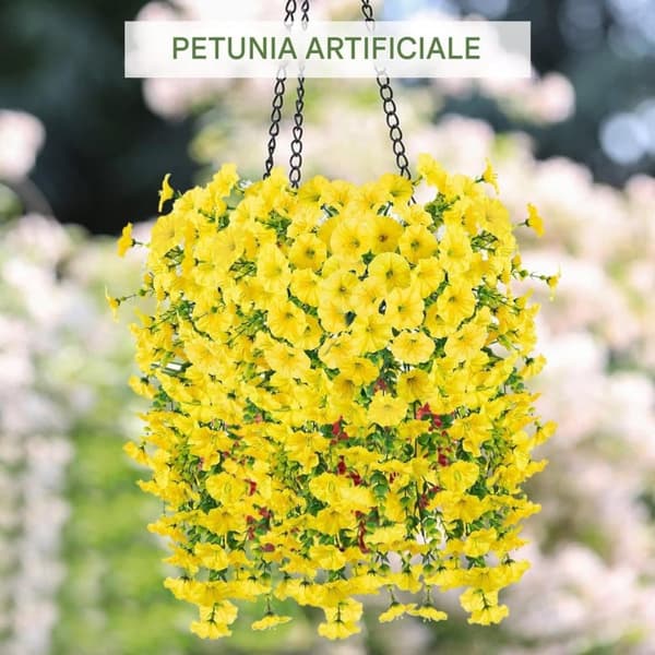 2 kpl UV-kestävä riippuva keinotekoinen Morning Glory viiniköynnös 75 cm - Todenmukaiset kukat puutarhan ja kodin sisustukseen
