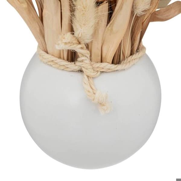 Komposition torkade blommor "Havutsikt" - keramik - H25 cm - Vit - Atmosphera inredningsdesigner