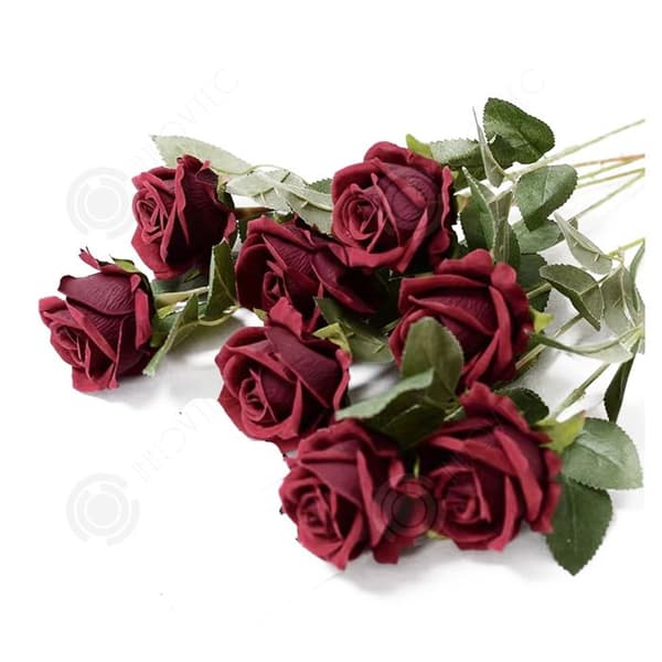 INN konstgjorda blommor 20 pinnar konstgjorda rosor konstgjorda sammet rosor konstgjorda blommor stjälkar Blombukett