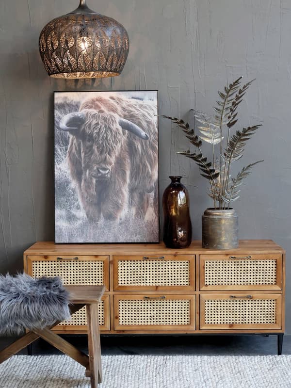 Växt i kruka 81cm Antik mässing Chic Antique