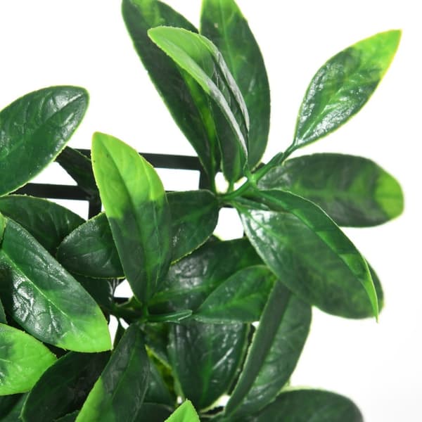 Rootz Artificial Laurel Hedge Privacy Screen - Grön väggbeklädnad - Utbyggbara paneler - Realistiska PE - 50 x 50 cm paneler, 3㎡ Area