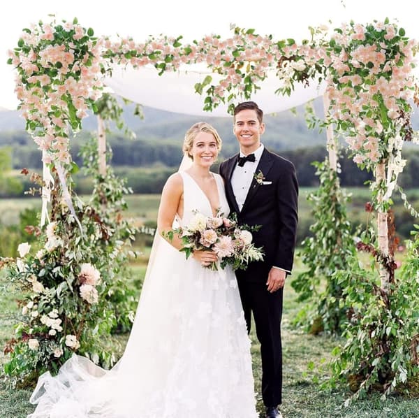 90cm kunstig kirsebærblomst vin, UV-bestandig hængende kunstig lavet, vægdekoration til bryllup og hjem