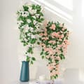 Miniatyrbillede 2 af 7: 90cm kunstig kirsebærblomst vin, UV-bestandig hængende kunstig lavet, vægdekoration til bryllup og hjem