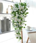 Miniatyrbillede 1 af 4: 90cm kunstig kirsebærblomst vin, UV-bestandig hængende kunstig lavet, vægdekoration til bryllup og hjem