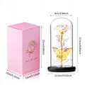 Miniatyrbillede 2 af 8: EVIGE FLERFARBET Rose I GLAS Glødende LED GAVE Regnbue