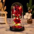 Miniatyrbillede 8 af 11: EVIGE DOBBELTROSE I GLAS Glødende LED GAVE